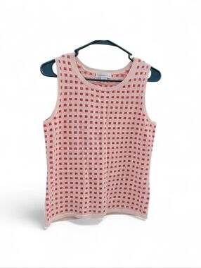 Coldwater Creek Pink and White Patterned Tank Top